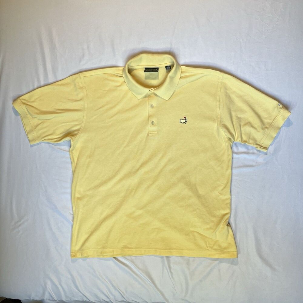 Vintage 90’s Masters Collection Men’s XL Golf Polo Yellow Cotton Augusta